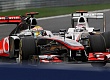 Гран При Бельгии 2011г воскресенье гонка Vodafone McLaren Mercedes  Льюис Хэмилтон и Sauber F1 Team Камуи Кобаяси