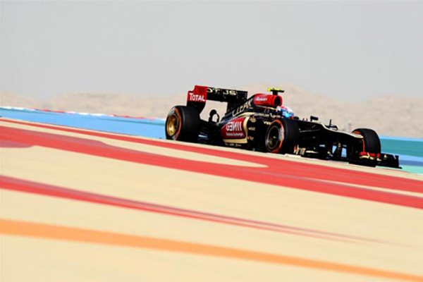 Гран При Бахрейна 2013г. Пятница 19 апреля вторая практика Ромэн Грожан Lotus F1 Team