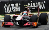 Гран При Бразилии 2012 г. Суббота 24 ноября квалификация Педро де ла Роса HRT F1 TEAM