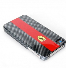 Бампер Hard Carbon для iPhone 4/4s, red, 