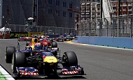 Гран При Валенсии 2011г  гонка Red Bull Racing Марк Уэббер