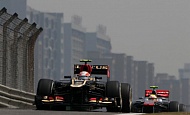Гран При Китая 2013г. Суббота 13 апреля третья практика Ромэн Грожан Lotus F1 Team