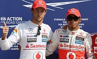 Гран При Италии 2012 г. Суббота 8 сентября квалификация Дженсон Баттон и Льюис Хэмилтон Vodafone McLaren Mercedes