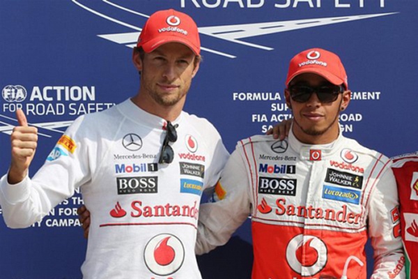 Гран При Италии 2012 г. Суббота 8 сентября квалификация Дженсон Баттон и Льюис Хэмилтон Vodafone McLaren Mercedes