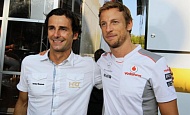 Гран При Италии 2012 г. Суббота 8 сентября квалификация Педро де ла Роса HRT F1 TEAM и Дженсон Баттон Vodafone McLaren Mercedes