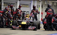 Гран-при Венгрии 2011г Воскресенье  Марк Уэббер Red Bull Racing пит стоп
