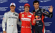 Гран При Великобритании  2012 г Суббота 7 июля квалификация  Михаэль Шумахер Mercedes AMG Petronas, Фернандо Алонсо Scuderia Ferrari и Марк Уэббер Red Bull Racing 