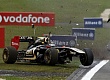 Гран При Германии 2011г Воскресенье Авария Ника Хайдфельда Lotus Renault GP