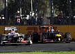 Гран При Австралии 2012 воскресенье 18  марта Серхио Перес Sauber F1 Team и Себастьян Феттель Red Bull Racing