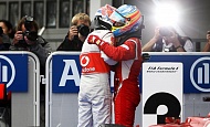 Гран-при Венгрии 2011г Воскресенье  Дженсон Баттон Vodafone McLaren Mercedes и Фернандо Алонсо  Scuderia Ferrari Marlboro победители гонки