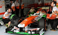 Гран При Бахрейна 2013г. Пятница 19 апреля вторая практика Андриан Сутиль Sahara Force India F1 Team
