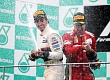 Гран При Малайзии  2012 г воскресенье 25  марта Серхио Перес Sauber F1 Team и Фернандо Алонсо Scuderia Ferrari победитель гонки