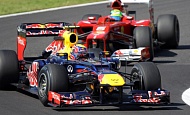 Гран При Японии 2012 г. Пятница 5 октября вторая практика Марк Уэббер Red Bull Racing и Фелипе Масса Scuderia Ferrari