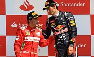 Гран При Великобритании  2012 г Воскресенье 8 июля гонка Фернандо Алонсо Scuderia Ferrari и Марк Уэббер Red Bull Racing
