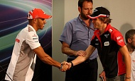 Гран При Монако  2012 г  среда 23  мая Льюис Хэмилтон Vodafone McLaren Mercedes и Шарль Пик Marussia F1 Team