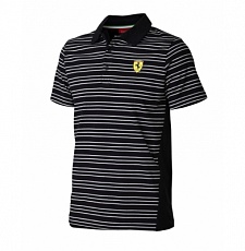 Поло мужское Striped, black