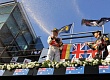 Гран При Австралии 2012 воскресенье 18  марта Дженсон Баттон Vodafone McLaren Mercedes победитель гонки и Себастьян Феттель Red Bull Racing