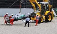 Гран При Испании  2012 г воскресенье 13 мая авария  Михаэля Шумахера Mercedes AMG Petronas