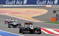 Гран При Бахрейна 2013г. Пятница 19 апреля вторая практика Ромэн Грожан Lotus F1 Team