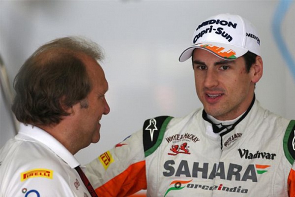 Гран При Китая 2013г. Пятница 12 апреля первая практика Андриан Сутиль Sahara Force India F1 Team