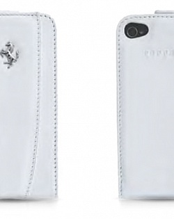 Чехол для iPhone 4/4s, etui flap, white
