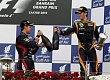 Гран При Бахрейна  2012 г  воскресенье 22 апреля победитель гонки Себастьян Феттель Red Bull Racing и Ромэн Грожан Lotus F1 Team