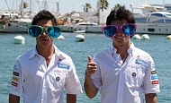 Гран При Валенсии 2012 г. Четверг 21 июня  Камуи Кобаяси  и Серхио Перес Sauber F1 Team