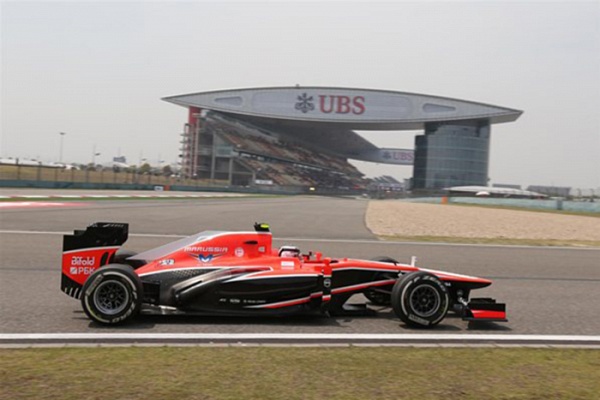 Гран При Китая 2013г. Пятница 12 апреля первая практика Макс Чилтон Marussia F1 Team